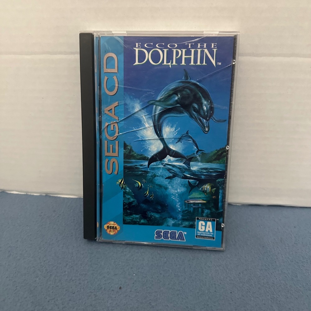 Ecco the Dolphin Sega CD 1993 Retro Video Game CIB with Manual 4408 READ